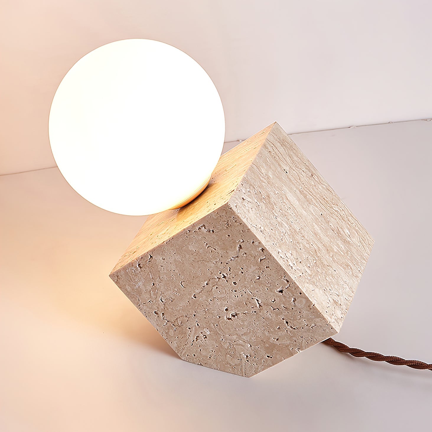 WOW Cube Stone Table Lamp