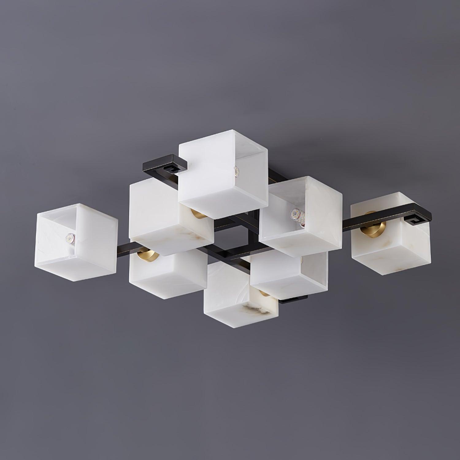 WOW Cubist Alabaster Cluster Ceiling Lamp