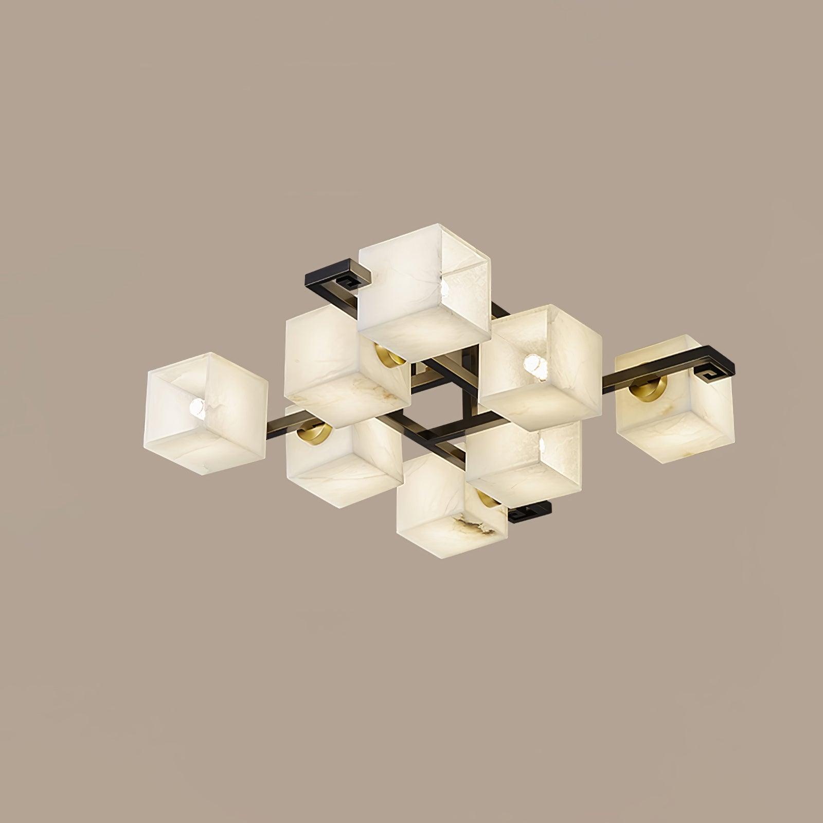WOW Cubist Alabaster Cluster Ceiling Lamp