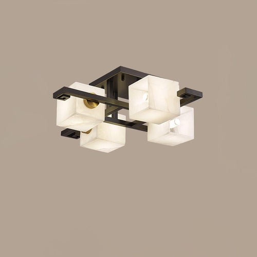WOW Cubist Alabaster Cluster Ceiling Lamp