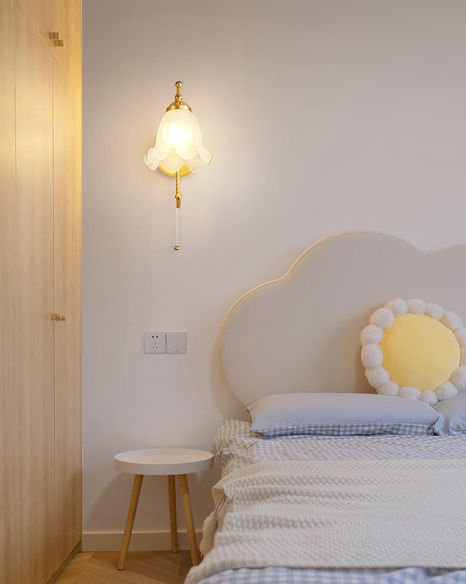 WOW Curved Gooseneck Brass Glass Sconce