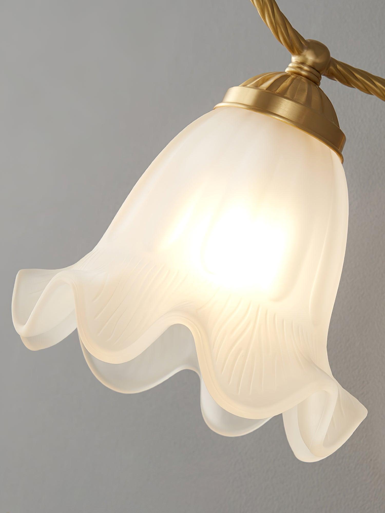 WOW Curved Gooseneck Brass Glass Sconce