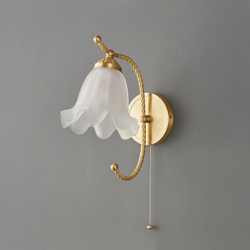 WOW Curved Gooseneck Brass Glass Sconce