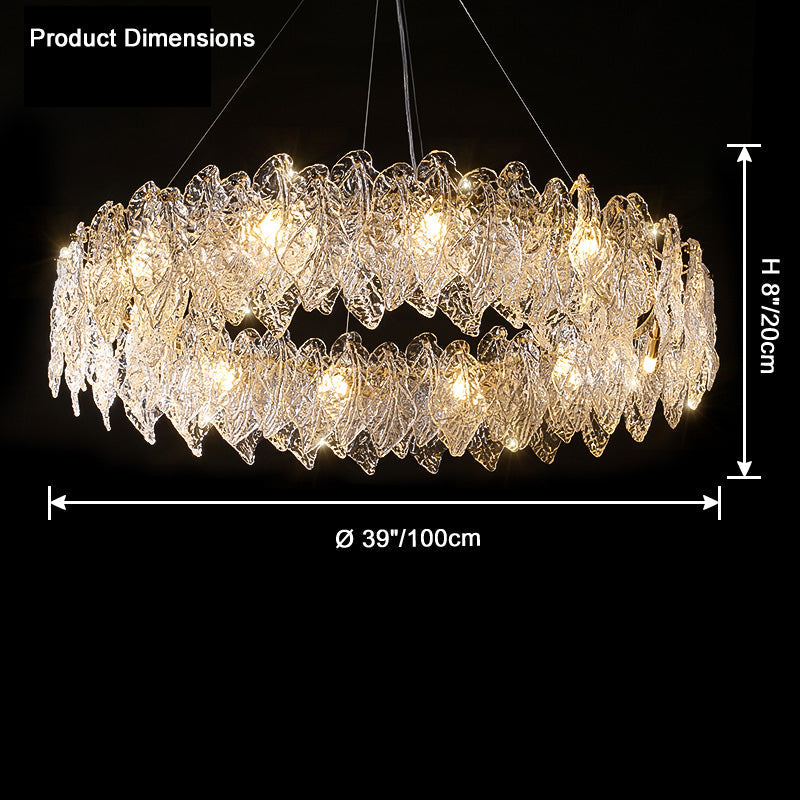 WOW Leaf Glass Chandelier-wow2374