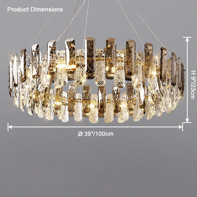 WOW Smoked Crystal Round Chandelier-wow2363