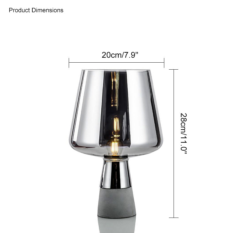WOW Smoked Glass Table Lamp-wow8018