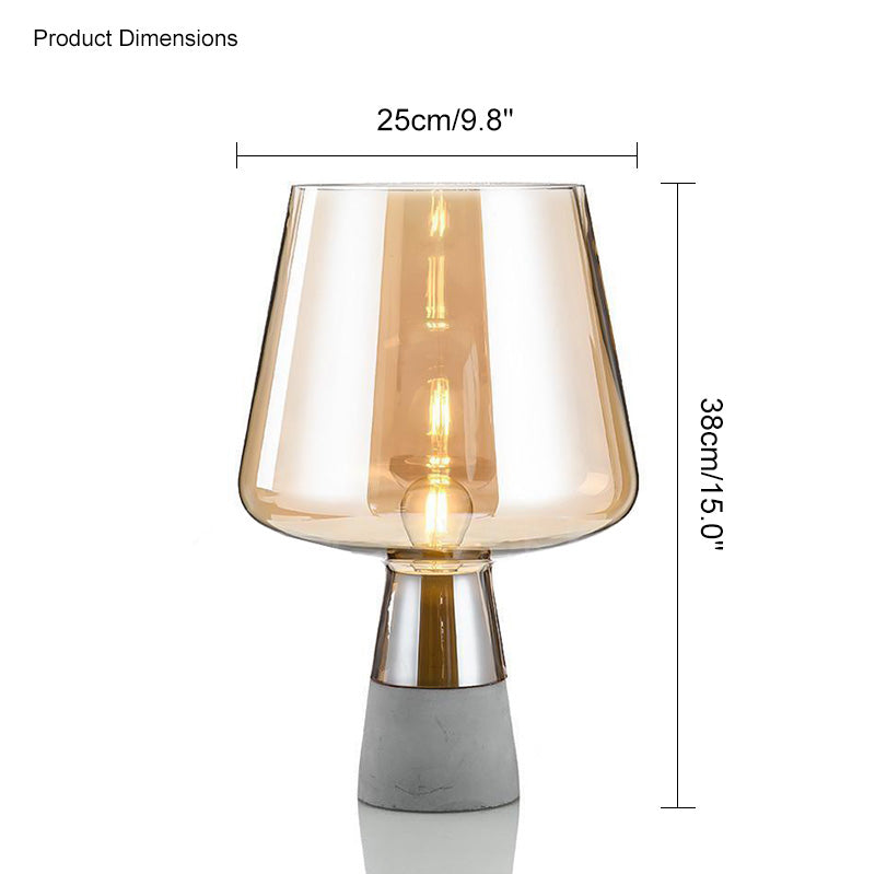 WOW Smoked Glass Table Lamp-wow8018