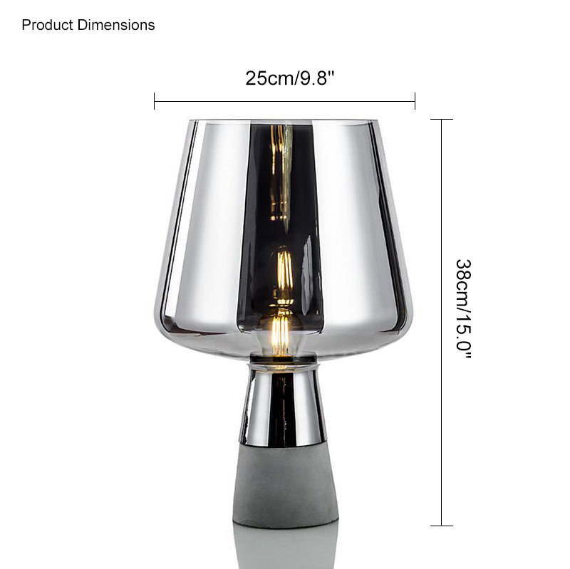 WOW Smoked Glass Table Lamp-wow8018
