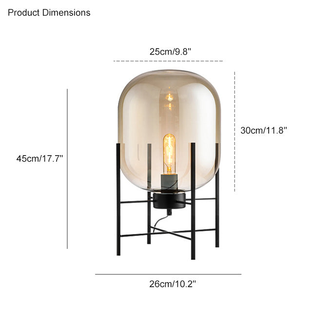 WOW Smoked Glass Lantern Floor Lamp-wow7015