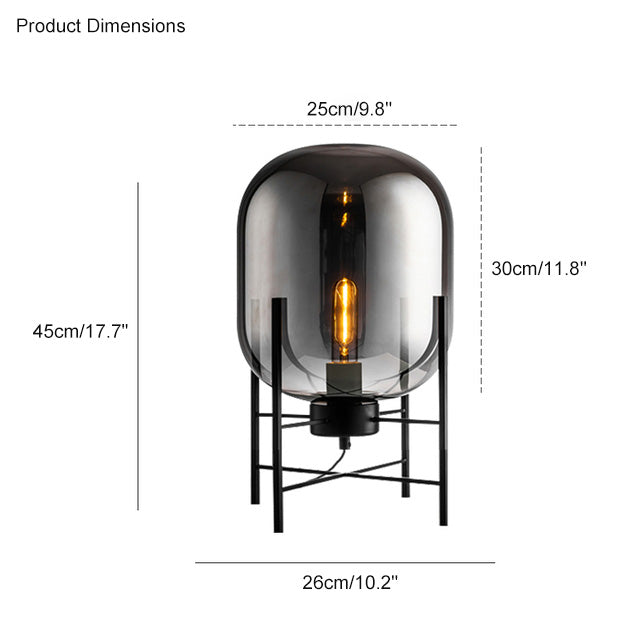 WOW Smoked Glass Lantern Floor Lamp-wow7015