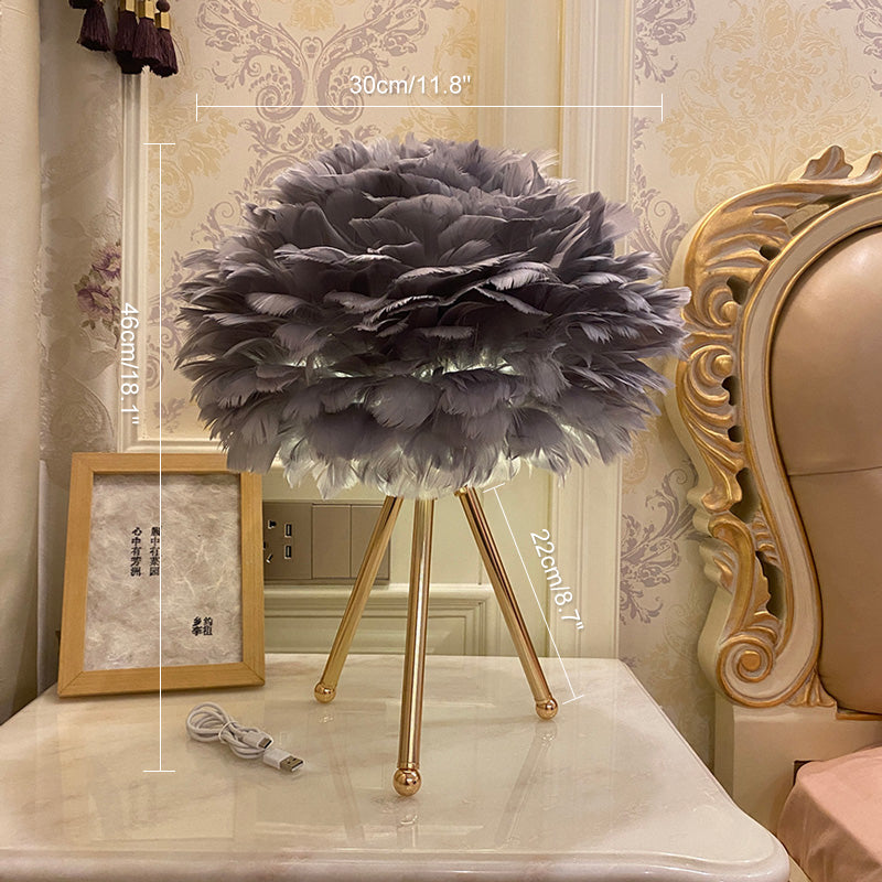 WOW Feather Tripod Table Lamp-wow8014
