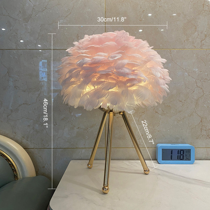 WOW Feather Tripod Table Lamp-wow8014