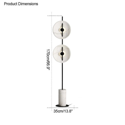 WOW 2-bulb Marble Floor Lamp-wow7032
