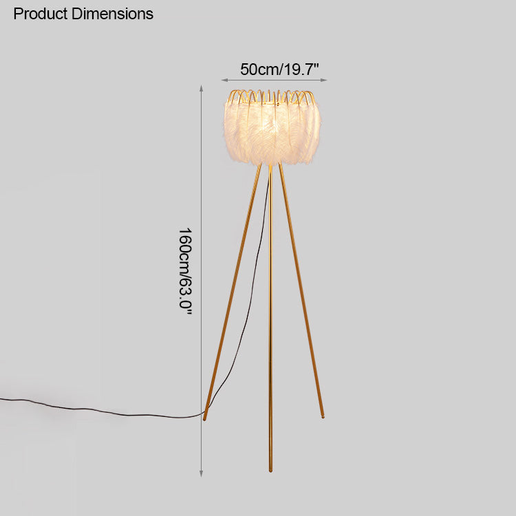 WOW Tripod Feather Floor Lamp-wow7051