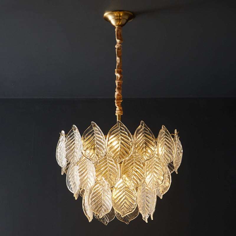 WOW Tiered Glass Leaf Chandelier-wow2209