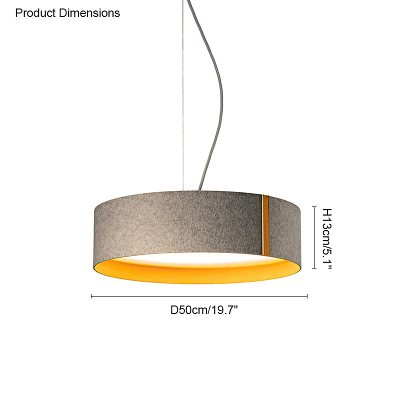 WOW Drum Felt Pendant Light-wow2149