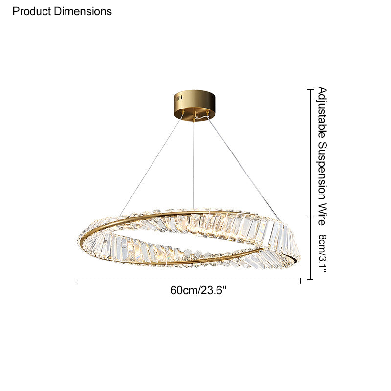 WOW Möbius Crystal Prism Circular Chandelier-wow2191