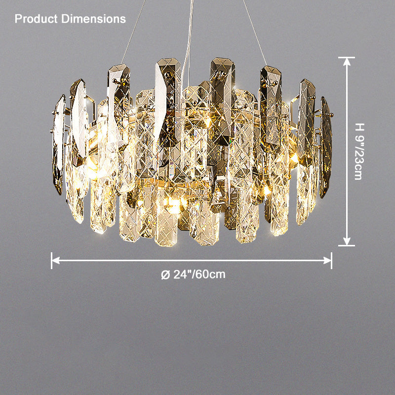 WOW Smoked Crystal Round Chandelier-wow2363