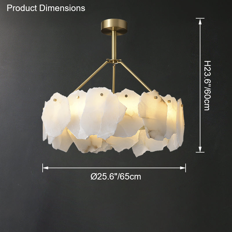 WOW Alabaster Round Chandelier-wow2392a