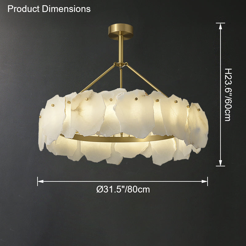 WOW Alabaster Round Chandelier-wow2392a