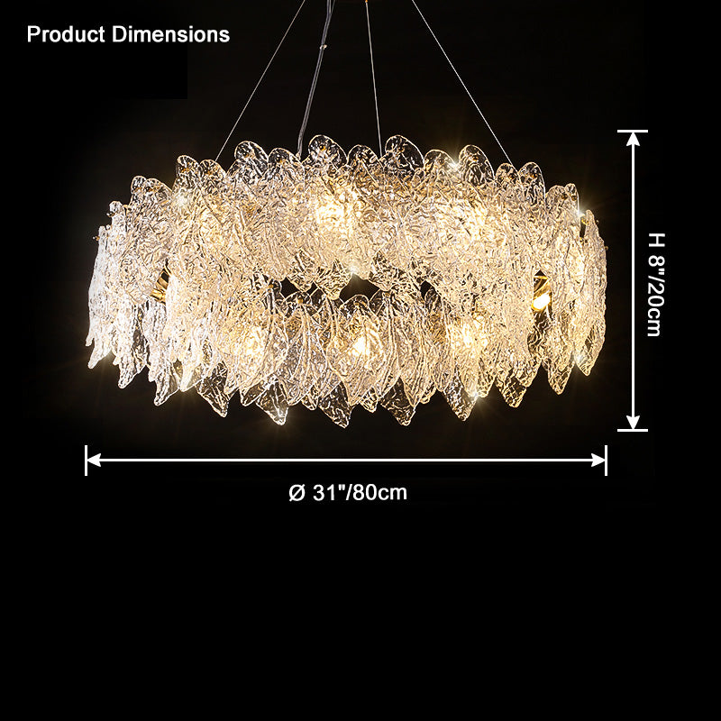 WOW Leaf Glass Chandelier-wow2374