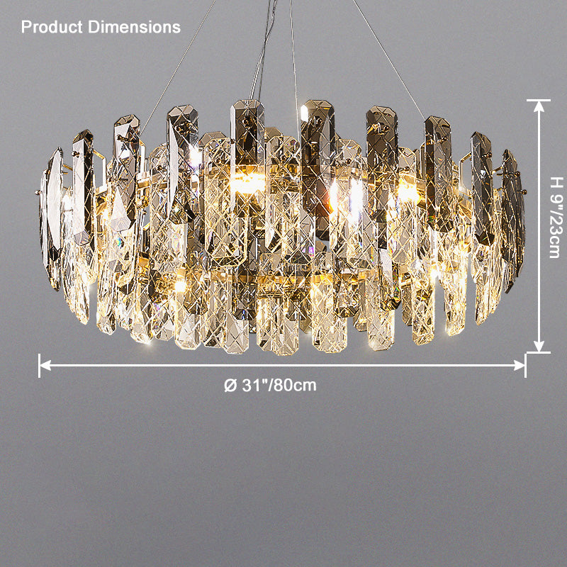 WOW Smoked Crystal Round Chandelier-wow2363