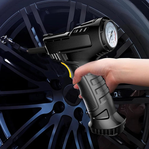 Tire Inflator Pump with Emergency LED Light - 12V
