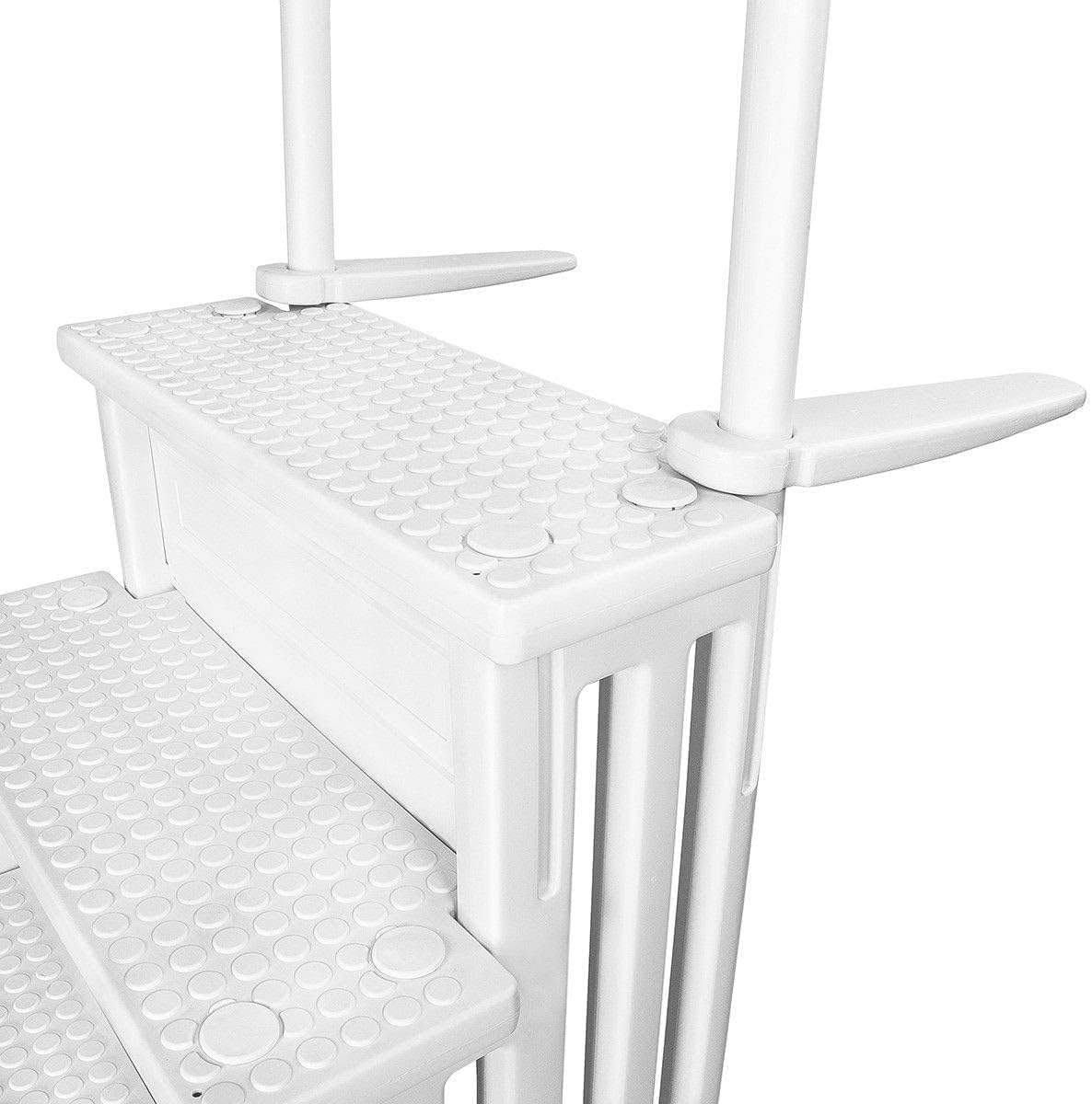 Select Anti-Slip in-Pool Steps | Gray | for Above Ground Swimming Pools | Can Mount to Decks 48