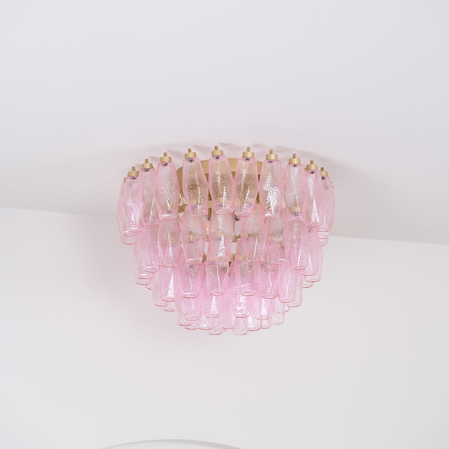 WOW Poliedri Murano Pink Ceiling Light