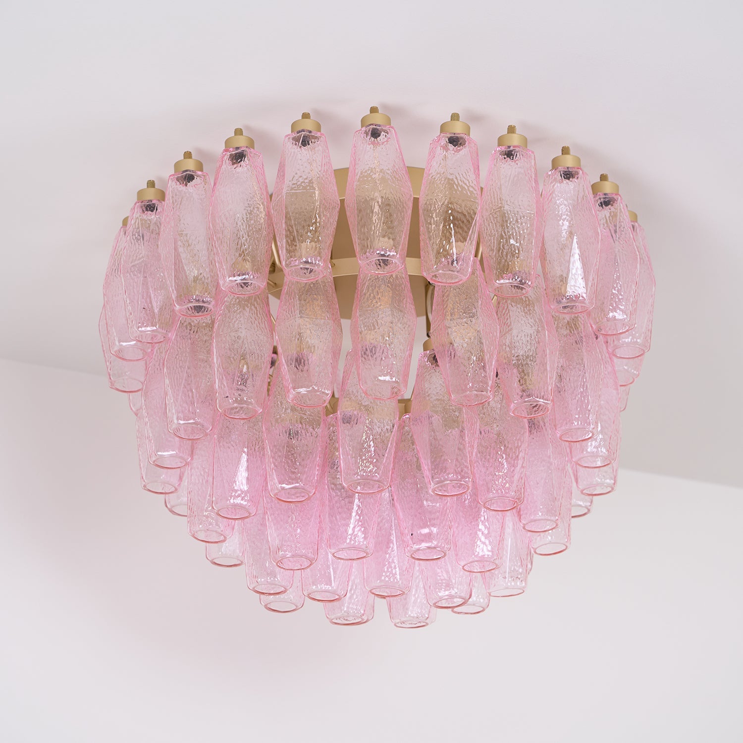 WOW Poliedri Murano Pink Ceiling Light