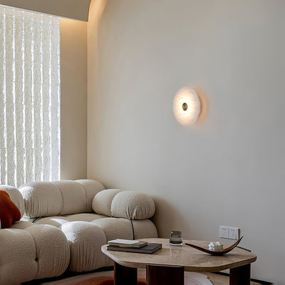 WOW Disc Shaped Alabaster Wall Light