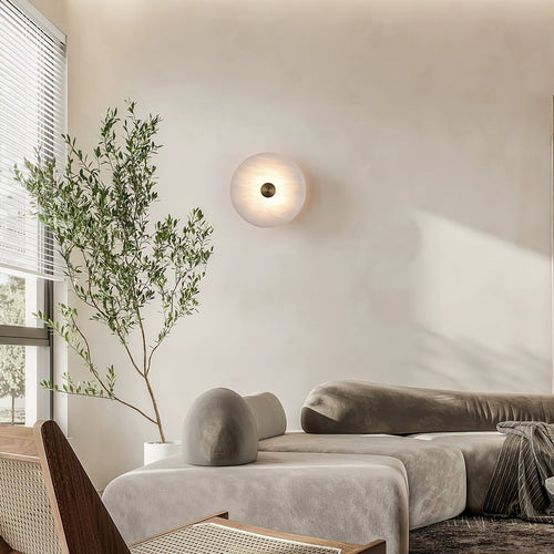 WOW Disc Shaped Alabaster Wall Light