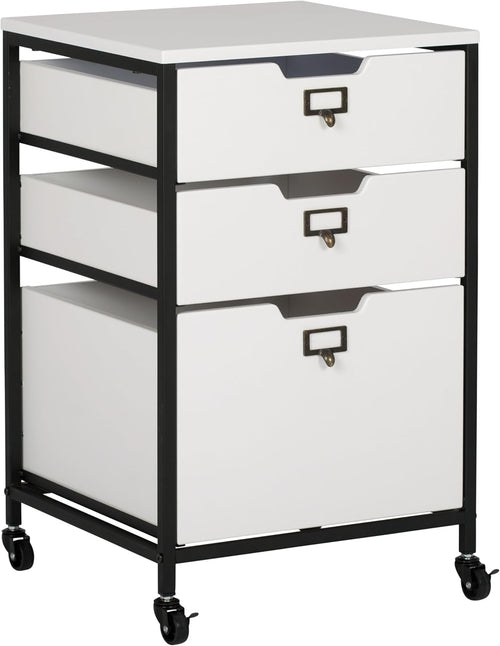 4-layer portable storage organizer box, suitable for bathrooms, kitchens, handicrafts, home offices or laundry rooms. The color is charcoal grey/white.