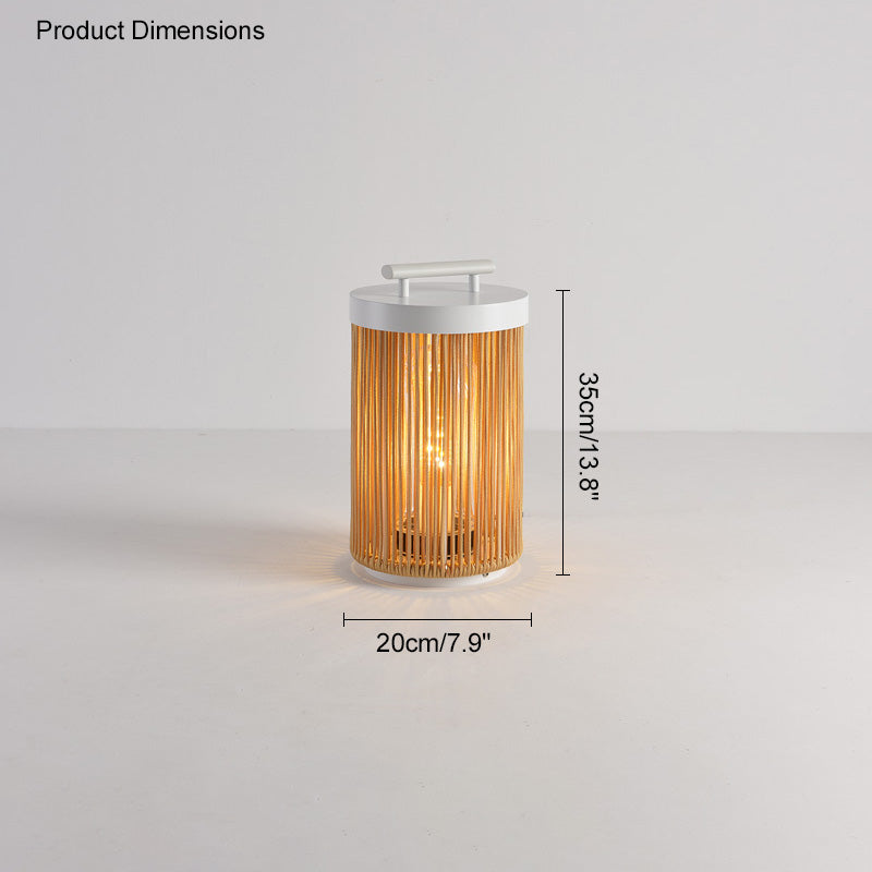 WOW Outdoor Solar Portable Wicker Lantern-wow9020