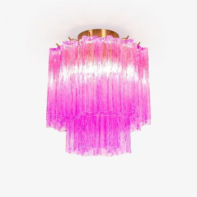 WOW Fiora Rose Red Glass Ceiling Lamp