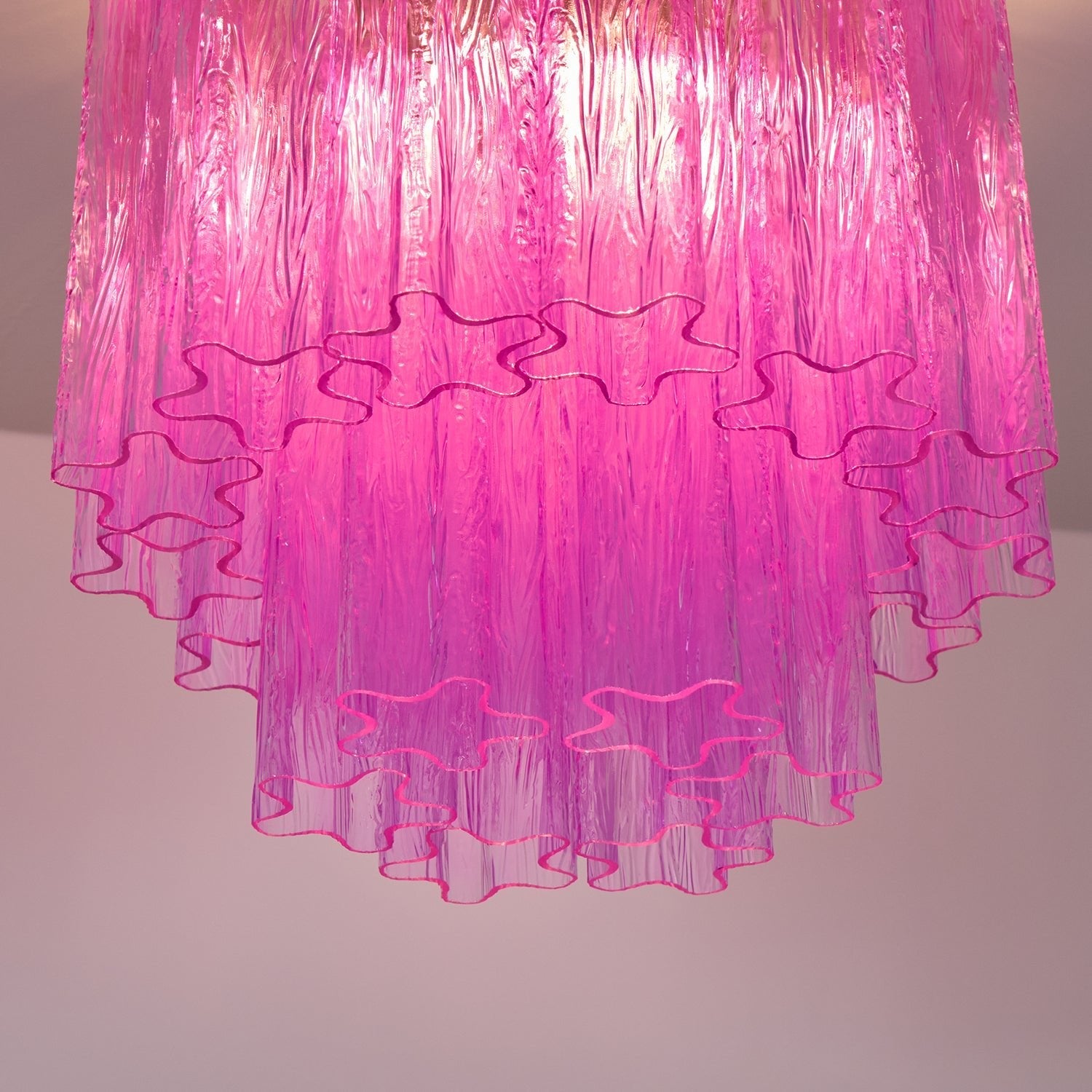 WOW Fiora Rose Red Glass Ceiling Lamp