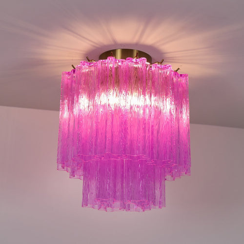 WOW Fiora Rose Red Glass Ceiling Lamp