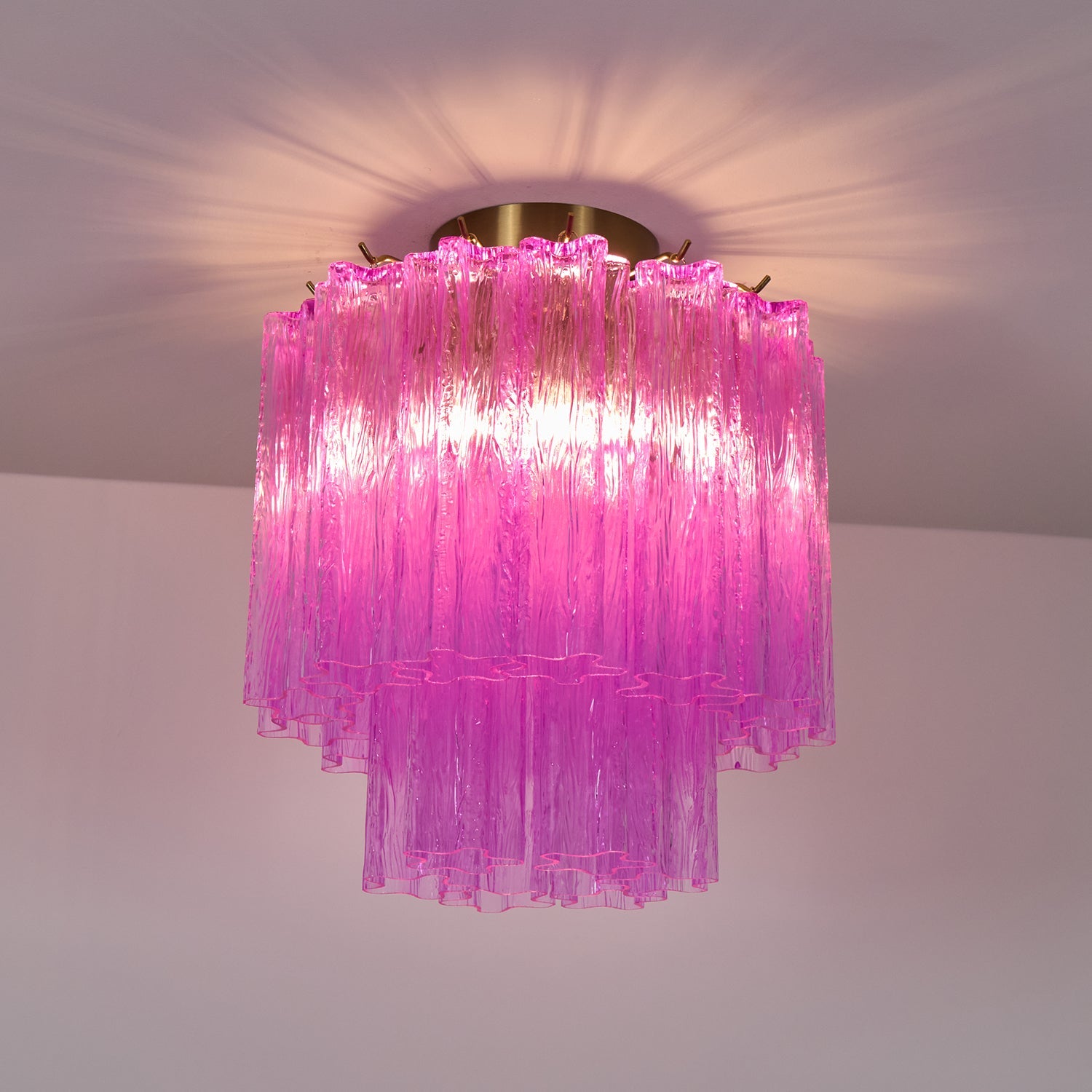 WOW Fiora Rose Red Glass Ceiling Lamp