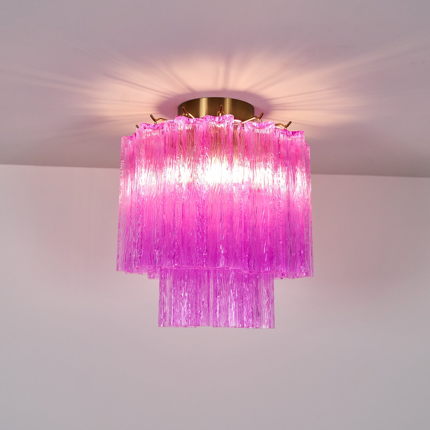 WOW Fiora Rose Red Glass Ceiling Lamp