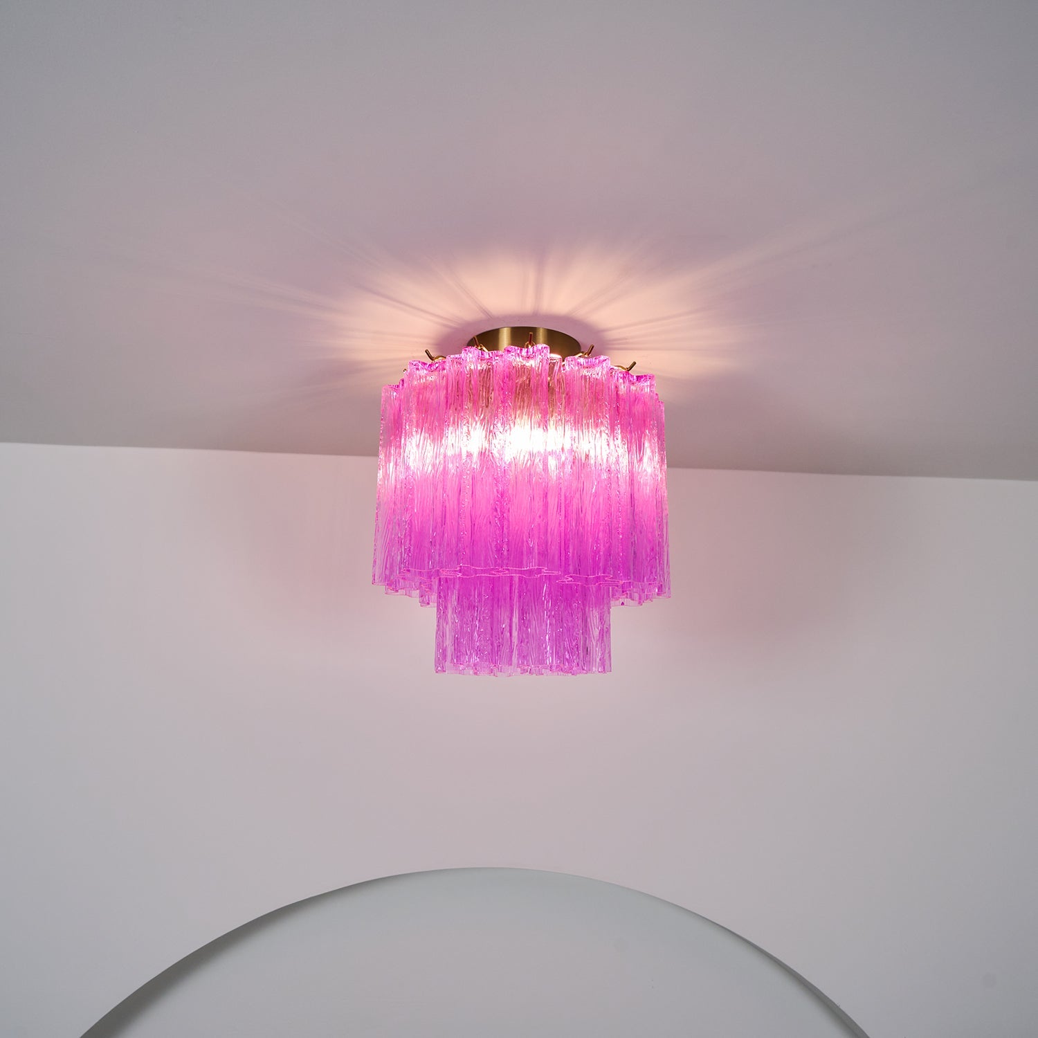 WOW Fiora Rose Red Glass Ceiling Lamp