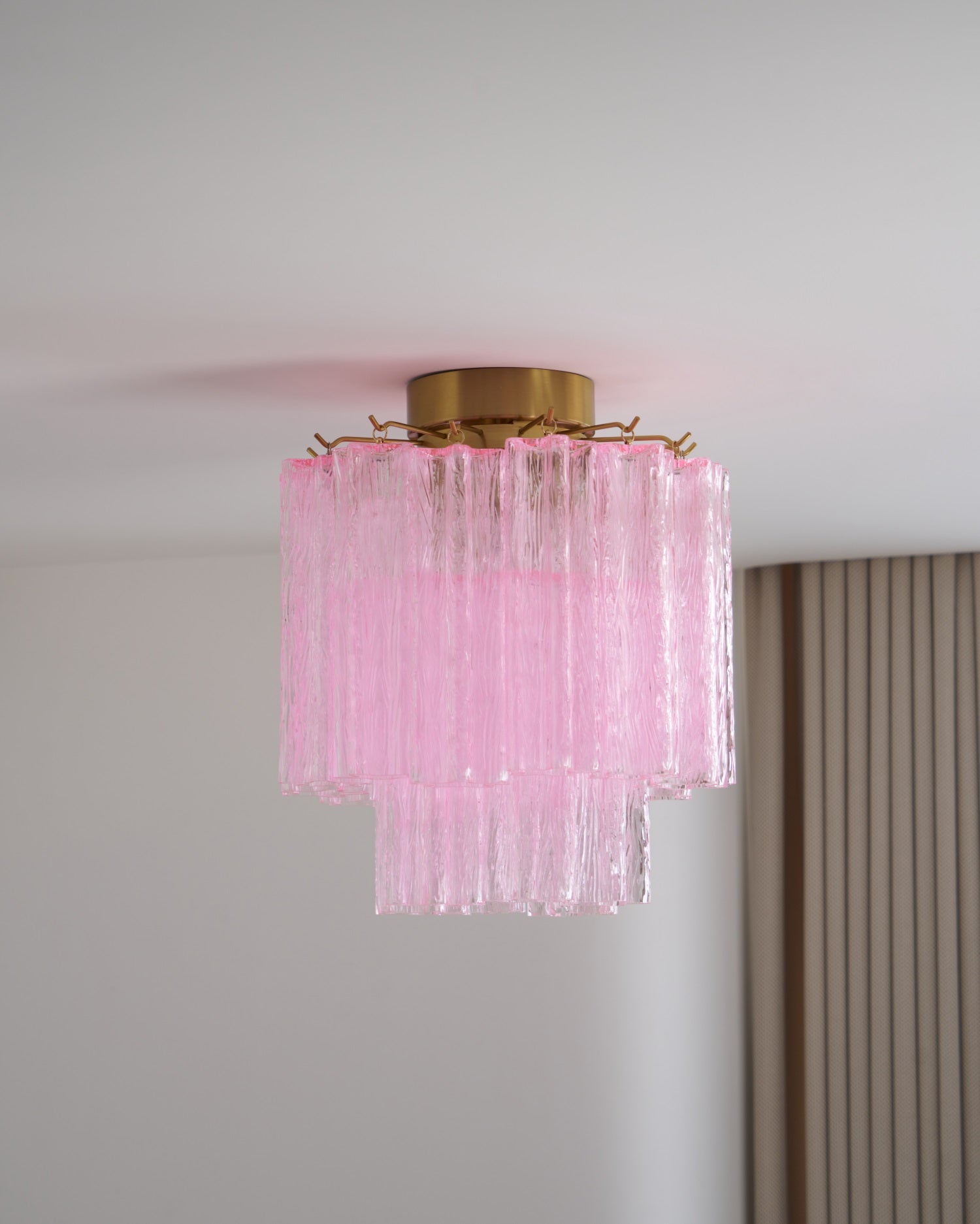 WOW Fiora Pink Murano Glass Ceiling Lamp