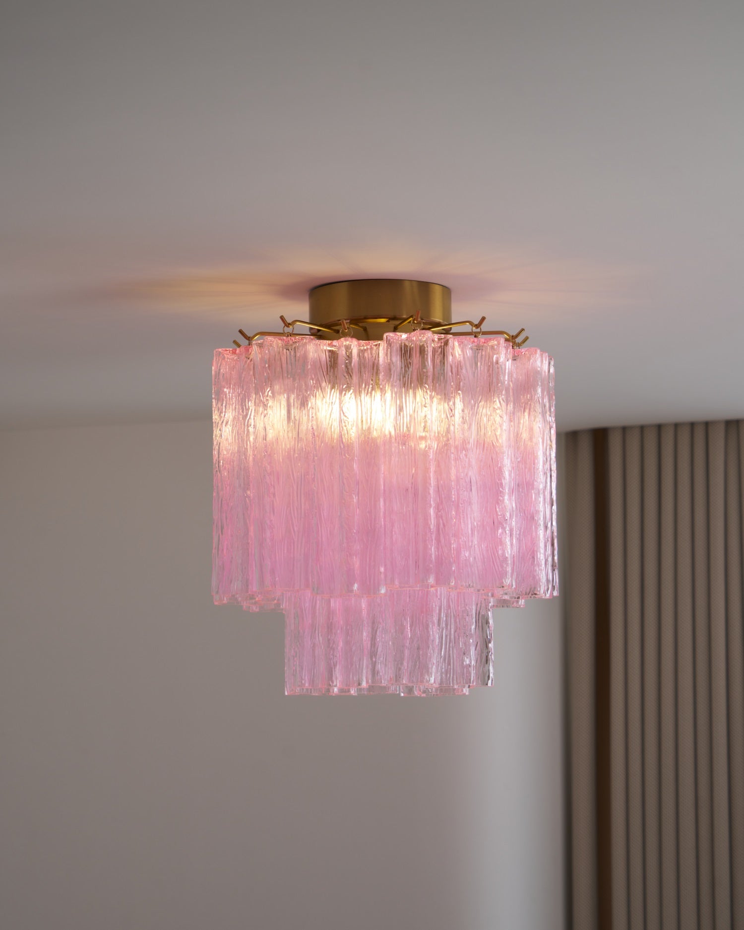 WOW Fiora Pink Murano Glass Ceiling Lamp
