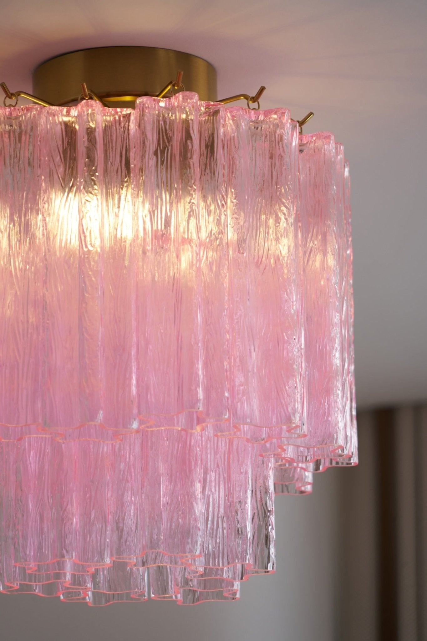 WOW Fiora Pink Murano Glass Ceiling Lamp