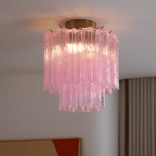 WOW Fiora Pink Murano Glass Ceiling Lamp