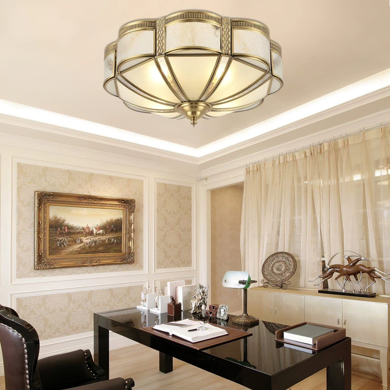 WOW Floral Brass Ceiling Lamp