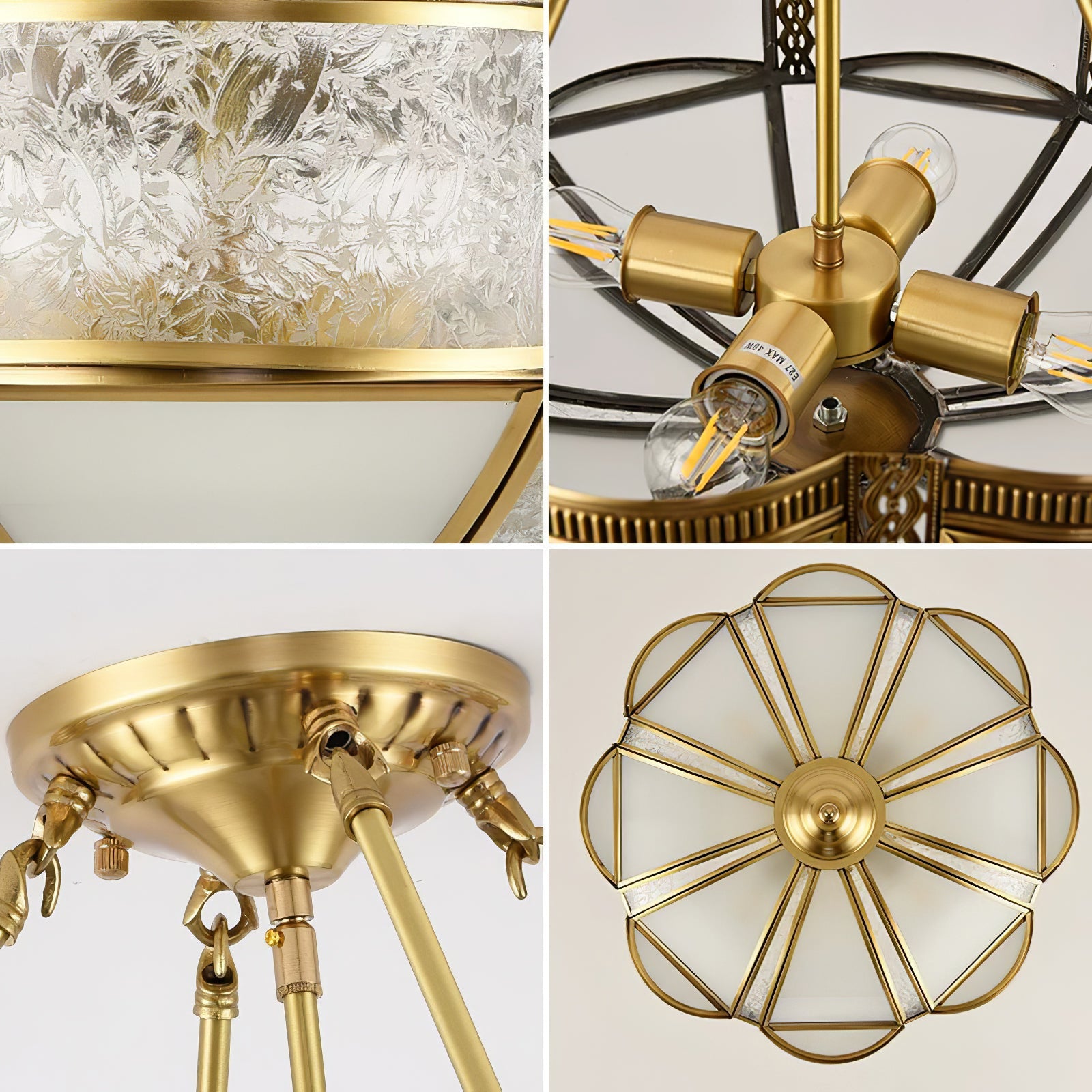 WOW Floral Brass Ceiling Lamp