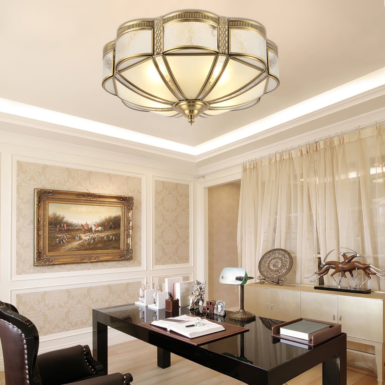 WOW Floral Brass Ceiling Lamp