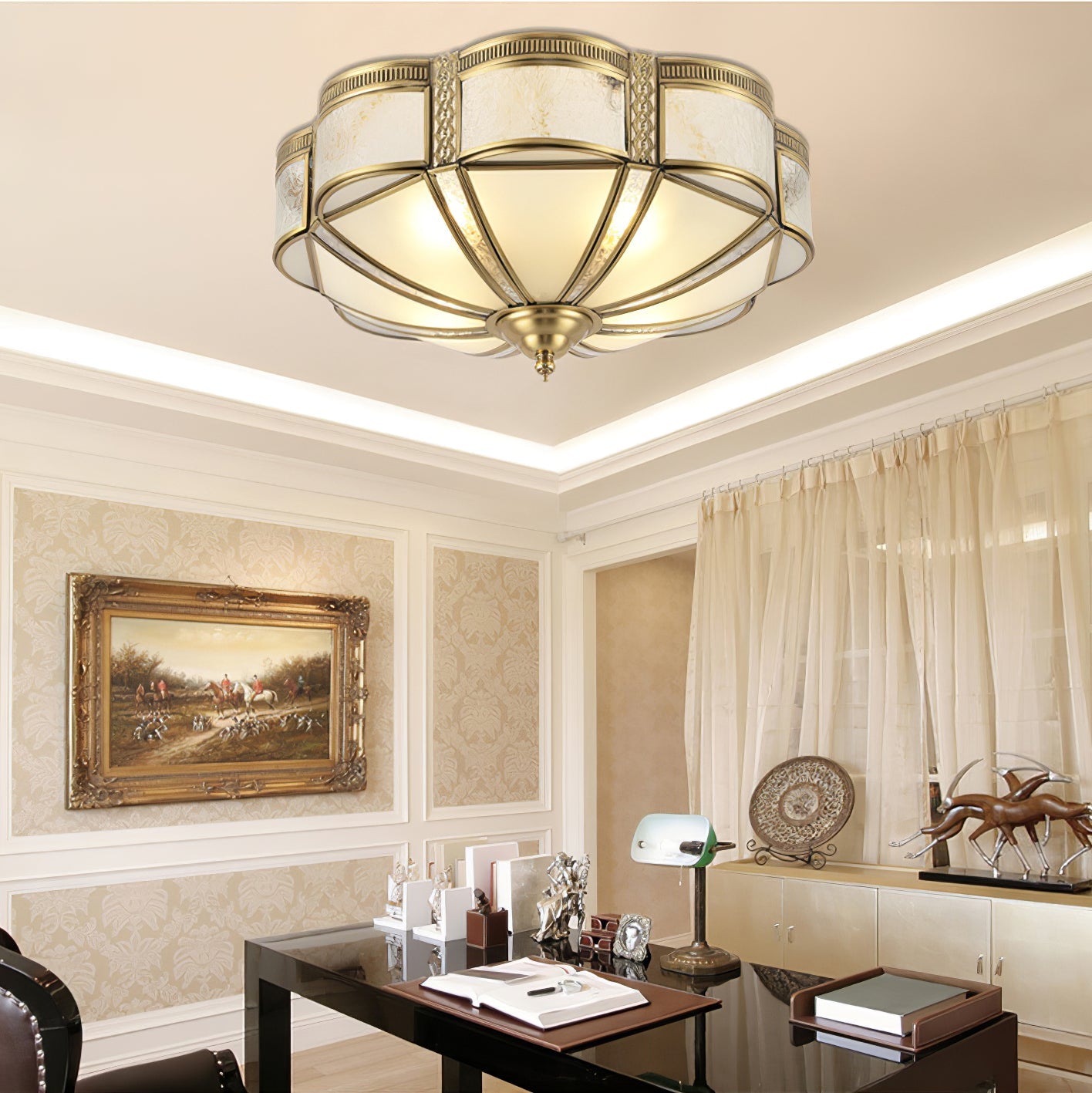 WOW Floral Brass Ceiling Lamp