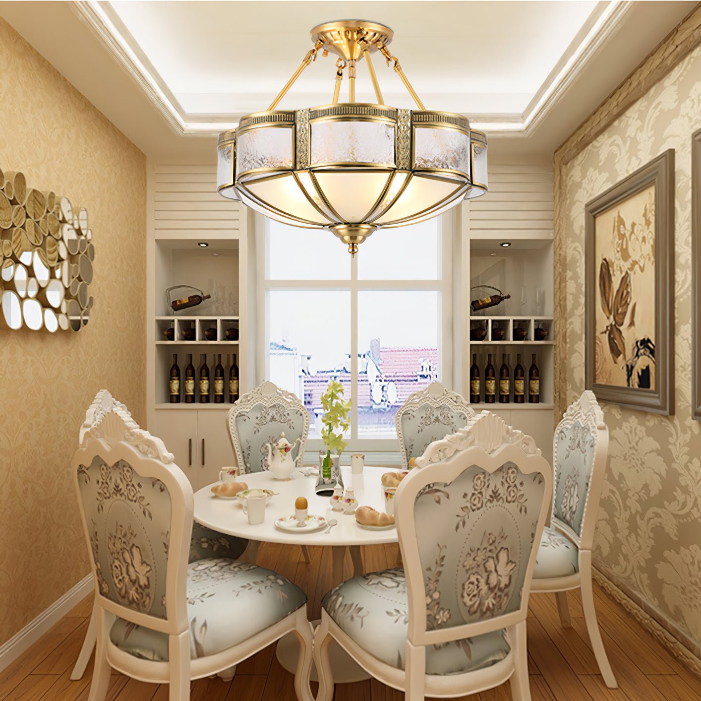 WOW Floral Brass Ceiling Lamp