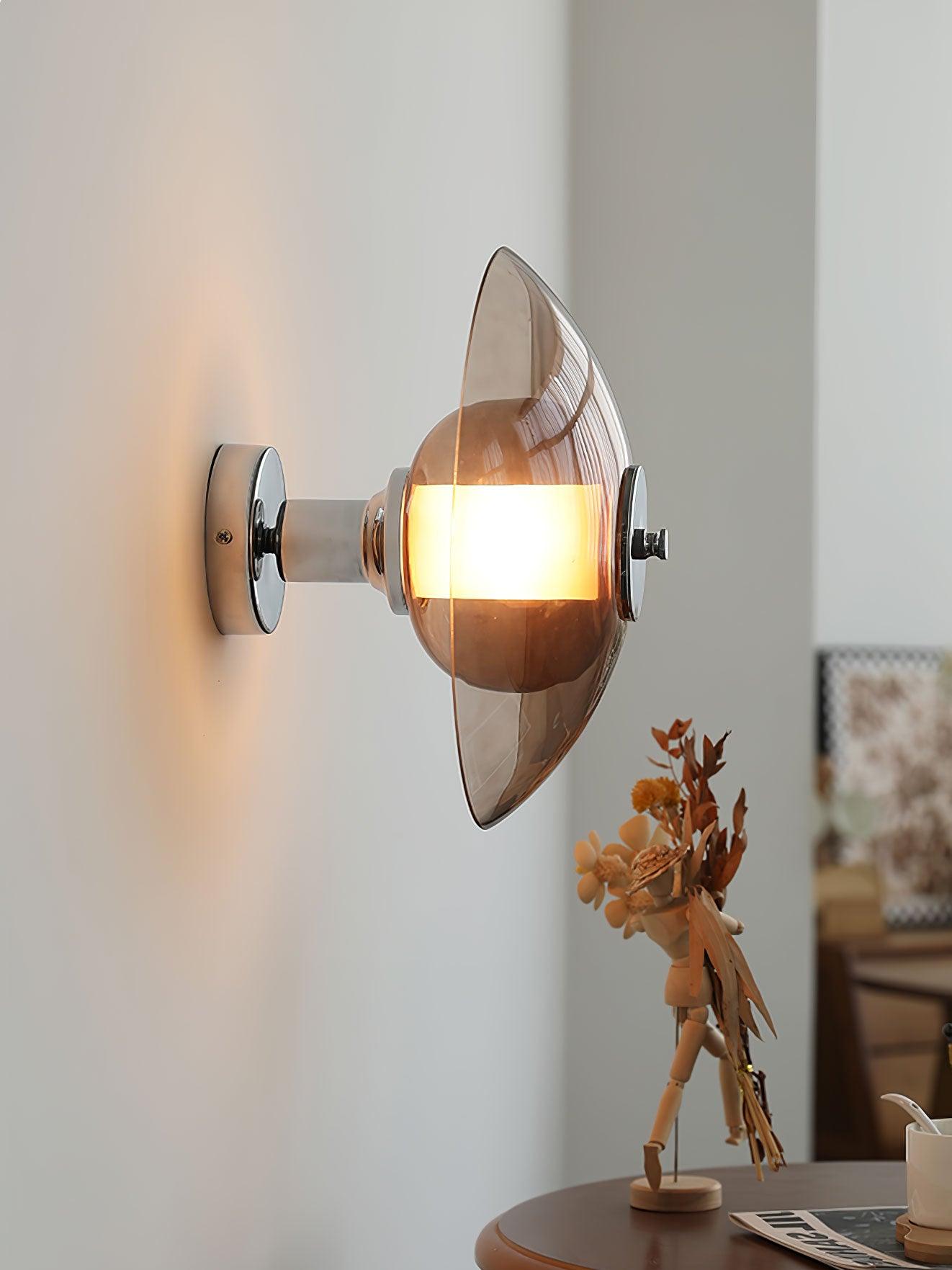 WOW Flying Saucer Chrome Wall Light